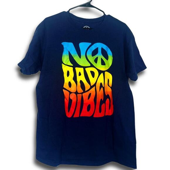 Navy, No Bad Vibes Tee - Picture 1 of 1